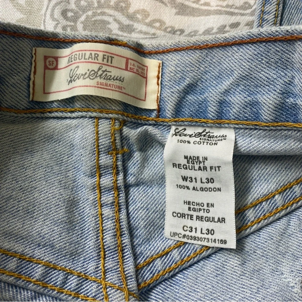 Levis Strauss Regular Fit Jeans‎ Mens Size 31X30 Light Washed distressed grunge